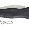 Couteau pliant à champignon Maserin noir 11cm + brosse intégrée