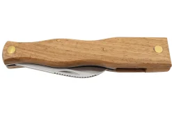 Couteau pliant à champignons Herbertz acier inox 7,5cm avec brosse