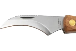 Couteau pliant à champignons Herbertz acier inox 7,5cm avec brosse