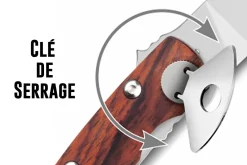 Couteau pliant Compostelle Voie du Puy Claude Dozorme manche corne 12,5cm