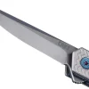 Couteau pliant CRKT CEO Microflipper 7081 manche en aluminium gris 8,25cm