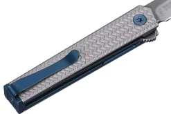 Couteau pliant CRKT CEO Microflipper 7081 manche en aluminium gris 8,25cm