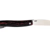 Couteau pliant CRKT Forebear 4810.CR double lame manche G10 rouge et noir 9cm