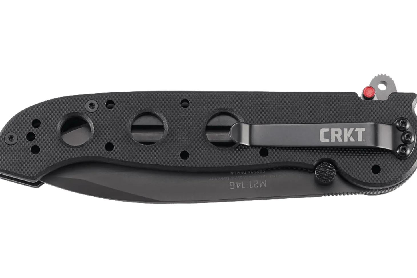 Couteau pliant CRKT M21 manche à trous G10 noir