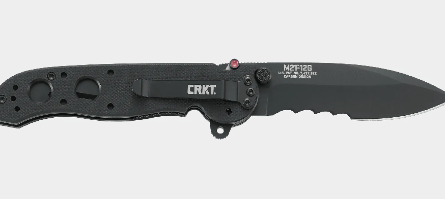 Couteau pliant CRKT M21 manche à trous G10 noir