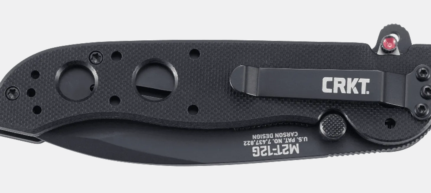 Couteau pliant CRKT M21 manche à trous G10 noir