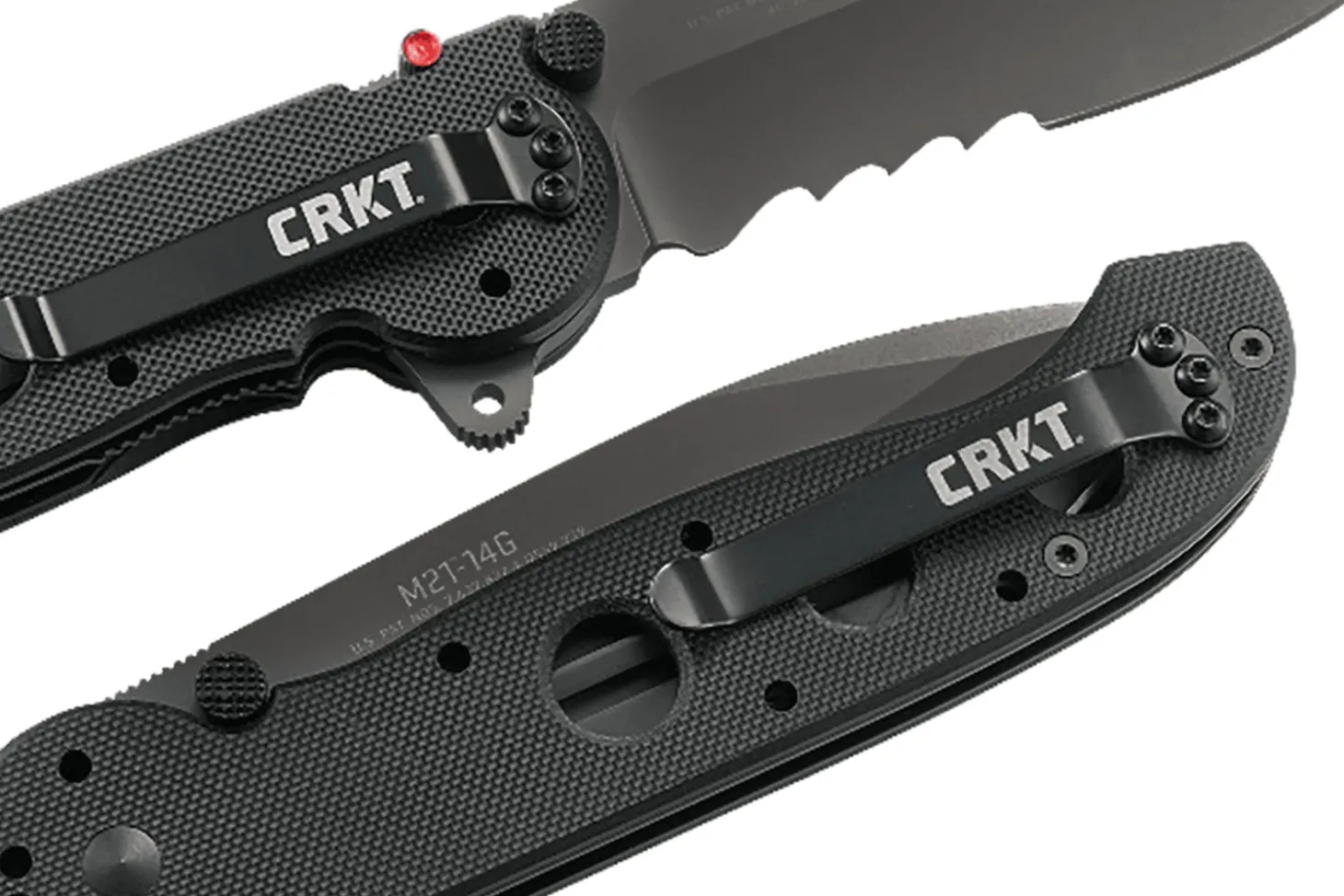 Couteau pliant CRKT M21 manche à trous G10 noir