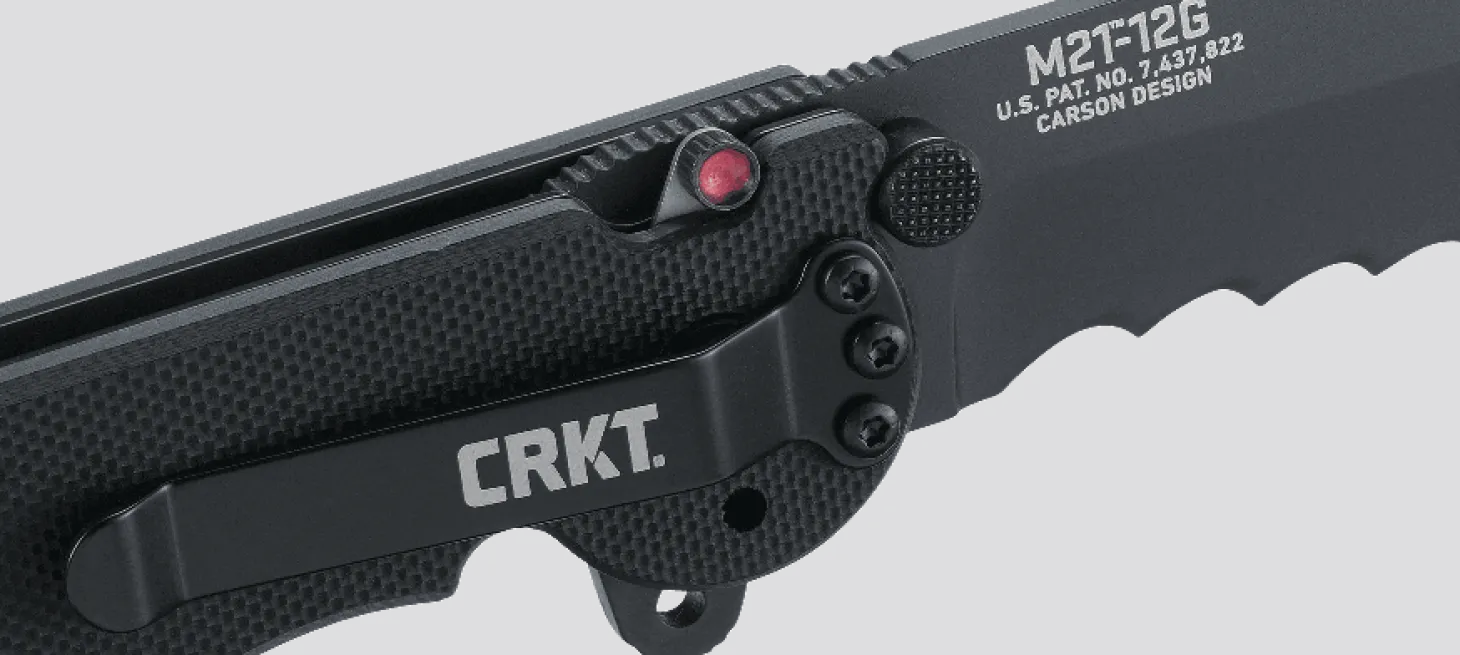 Couteau pliant CRKT M21 manche à trous G10 noir