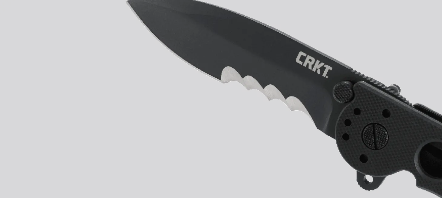 Couteau pliant CRKT M21 manche à trous G10 noir