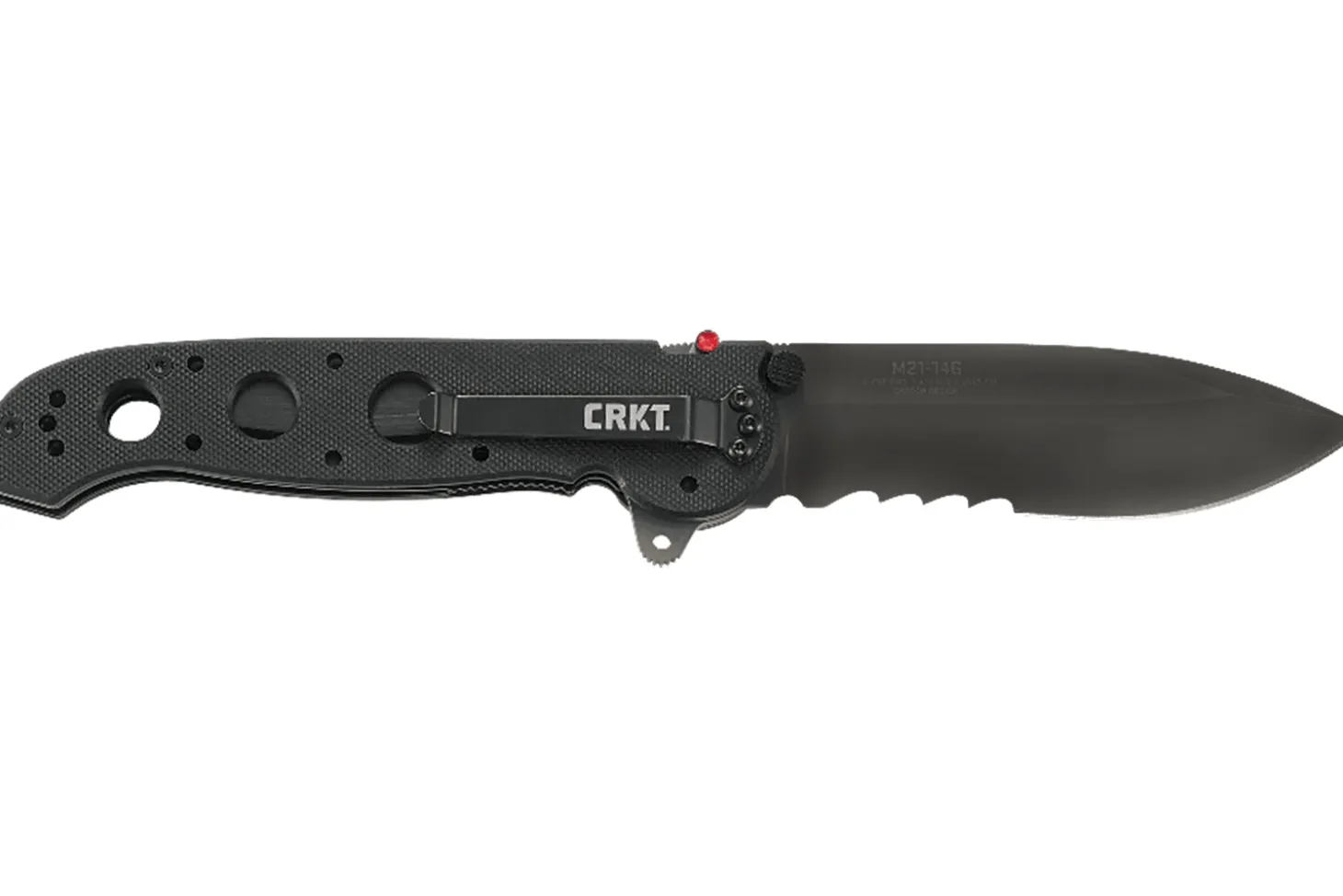 Couteau pliant CRKT M21 manche à trous G10 noir