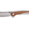 Couteau pliant CRKT Padawan 6070.CR manche acier inox et micarta marron 10,5cm + clip de poche