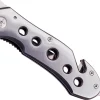 Couteau pliant de secours Herbertz 211712 tout inox manche ajouré 11,8cm
