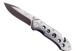Couteau pliant de secours Herbertz 211712 tout inox manche ajouré 11,8cm
