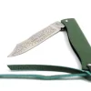 Couteau pliant Douk-Douk 815 acier inox manche métal vert chromé 11cm