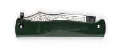 Couteau pliant Douk-Douk 815 acier inox manche métal vert chromé 11cm