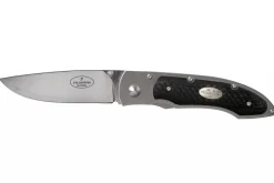 Couteau pliant Fallkniven P3G manche fibre de carbone noir 10,3cm + étui Cordura
