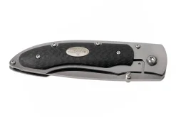 Couteau pliant Fallkniven P3G manche fibre de carbone noir 10,3cm + étui Cordura