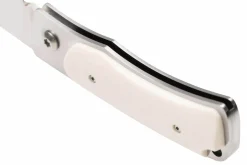 Couteau pliant Fallkniven U1EY Elmax manche Elforyn imitation ivoire 8,6cm + étui Cordura