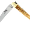 Couteau pliant Forge de Laguiole manche en bois d'olivier 11cm mitres en laiton