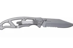 Couteau pliant Gerber Paraframe GE04844 semi-denté manche squelette en acier gris