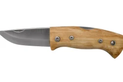 Couteau pliant Helle Kletten H662 manche en bois de bouleau frisé 8cm
