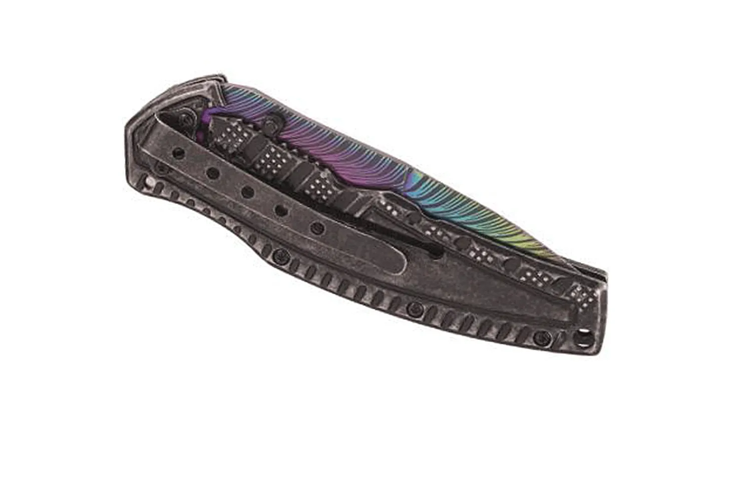 Couteau pliant Herbertz 579512 arc-en-ciel manche acier/G10 12cm