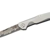 Couteau pliant Herbertz 300008 lame damassée manche inox 8cm