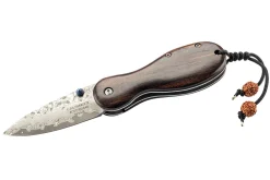Couteau pliant Herbertz 591509 lame damassée et manche en bois de tagayasan 9cm + étui