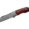 Couteau pliant Herbertz 201408 lame damassée manche bois de ronce 8cm