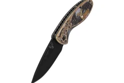 Couteau pliant Herbertz 533712 manche aluminium ornement cerf 3D 11,5cm