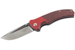 Couteau pliant Herbertz 589412 manche en G10 rouge texture antidérapante 11,7cm + étui