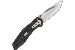 Couteau pliant Herbertz 568512 manche aluminium décor stries dorées 11,5cm
