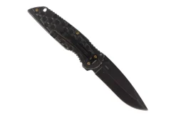 Couteau pliant Herbertz 584612 manche avec index cranté stonewashed sombre tout inox 12cm