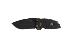 Couteau pliant Herbertz 584612 manche avec index cranté stonewashed sombre tout inox 12cm