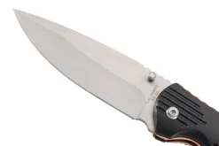 Couteau pliant Herbertz 568411 manche ajouré en alu noir / plaquette inox bronze 11,5cm
