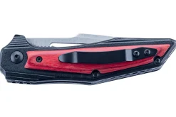 Couteau pliant Herbertz 596411 manche cranté à l'index en aluminium et pakkawood 11cm