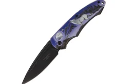 Couteau pliant Herbertz 587712 manche aluminium décoration 3D motif loup 11,5cm