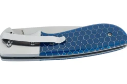 Couteau pliant Herbertz 597812 manche acier / résine synthétique bleue 11,5cm
