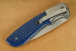 Couteau pliant Herbertz 597812 manche acier / résine synthétique bleue 11,5cm