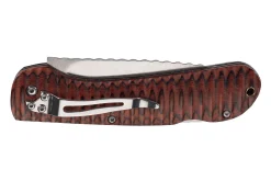 Couteau pliant Herbertz 569811 manche pakkawood strié 11,5cm + clip de poche