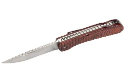 Couteau pliant Herbertz 569811 manche pakkawood strié 11,5cm + clip de poche