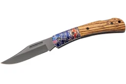 Couteau pliant Herbertz 595511 revêtement titane manche zebrawood à motif 11cm