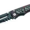 Couteau pliant Herbertz 240811 semi denté manche métal noir/rouge 11cm