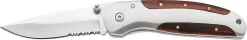 Couteau pliant Herbertz 256410 semi-denté manche inox/pakka 10cm