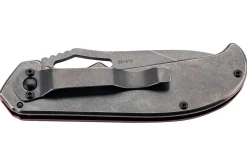 Couteau pliant Herbertz 591912 tout acier inox stonewashed décor tête de mort 11,8cm