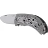 Couteau pliant Herbertz 565212 tout en inox décor aigle enflammé manche 12cm