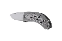 Couteau pliant Herbertz 565212 tout en inox décor aigle enflammé manche 12cm