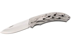 Couteau pliant Herbertz 565212 tout en inox décor aigle enflammé manche 12cm