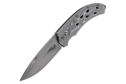 Couteau pliant Herbertz 565212 tout en inox décor aigle enflammé manche 12cm