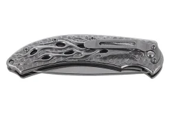 Couteau pliant Herbertz 565212 tout en inox décor aigle enflammé manche 12cm